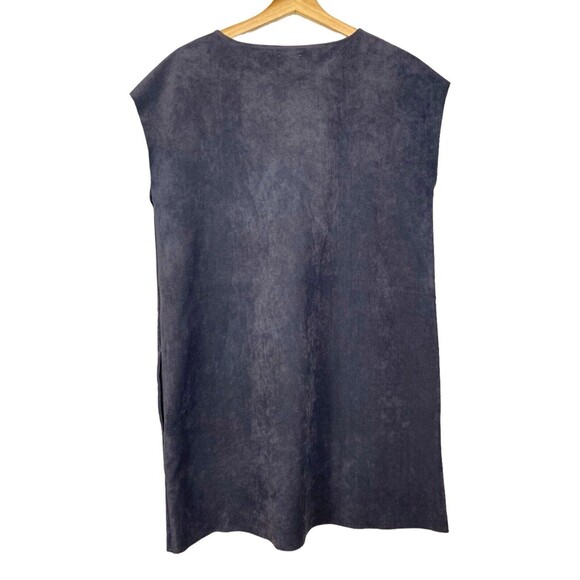 Aritzia Wilfred Free Nori Vegan Faux Suede Tunic‎ Dress Sz Small Gray Minimalist - Picture 2 of 5